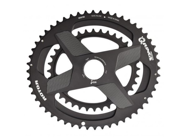 ROTOR Q RINGS DM OVAL 52/36T BLK CHAINRINGS