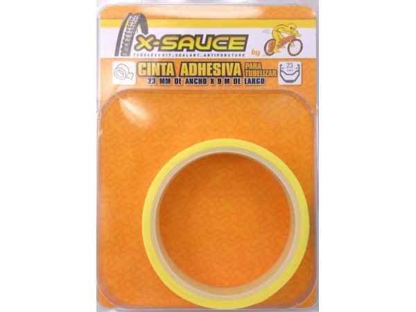 CINTA AMARILLA X-SAUCE PARA TUBELIZAR 27MM X 9 M