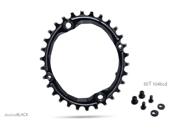 OVAL MTB ABSOLUTE BLACK 104BCD BLACK 34T CHAINRING