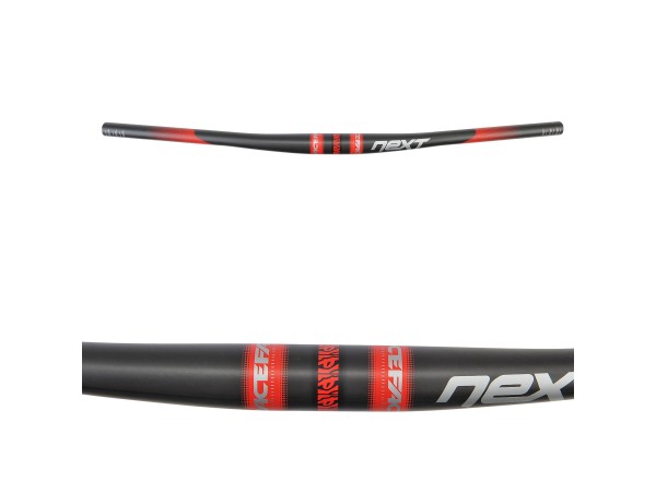 RACE FACE NEXT 1/4 720MM HANDLEBAR. 31.8 CARBON RED