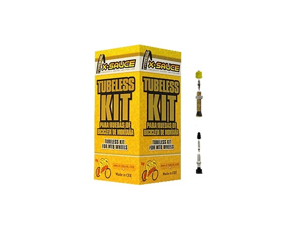 KIT CONVERSOR TUBELESS 27,5" X-SAUCE BTT VALVUL.